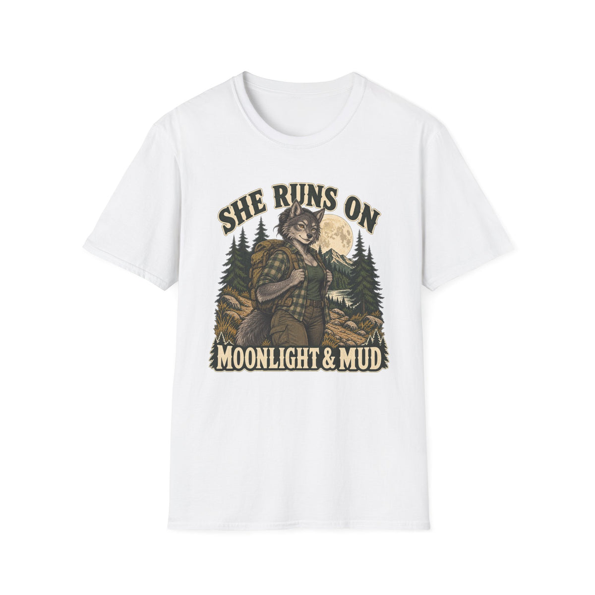 She Runs On Moonlight Werewolf T-shirt