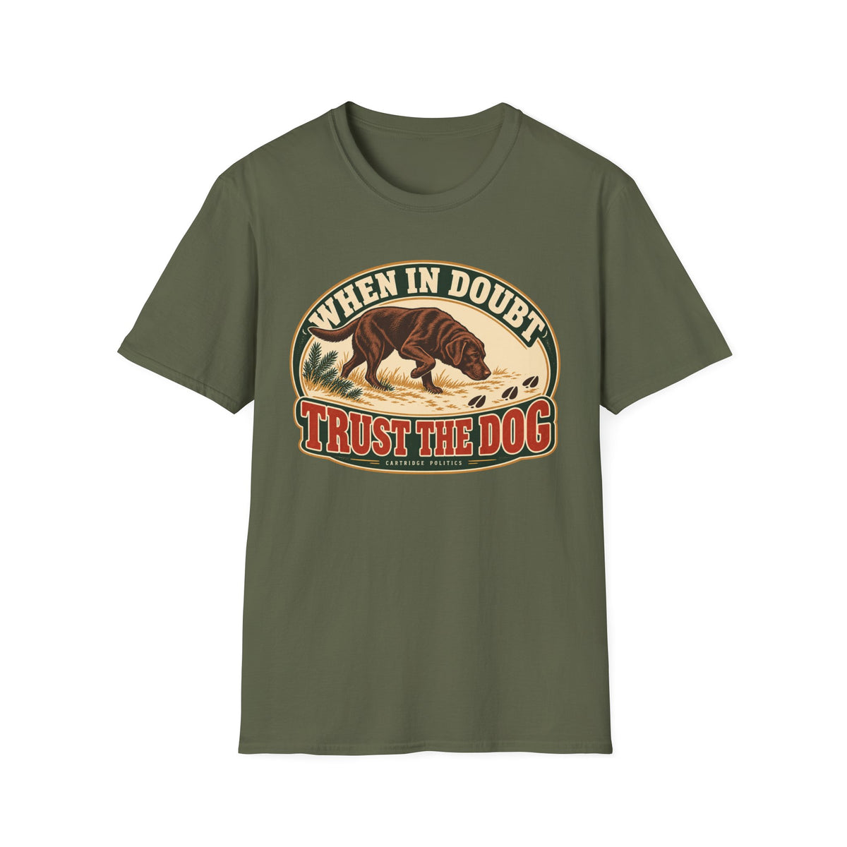 Chocolate Lab When in Doubt Trust the Dog T-shirt