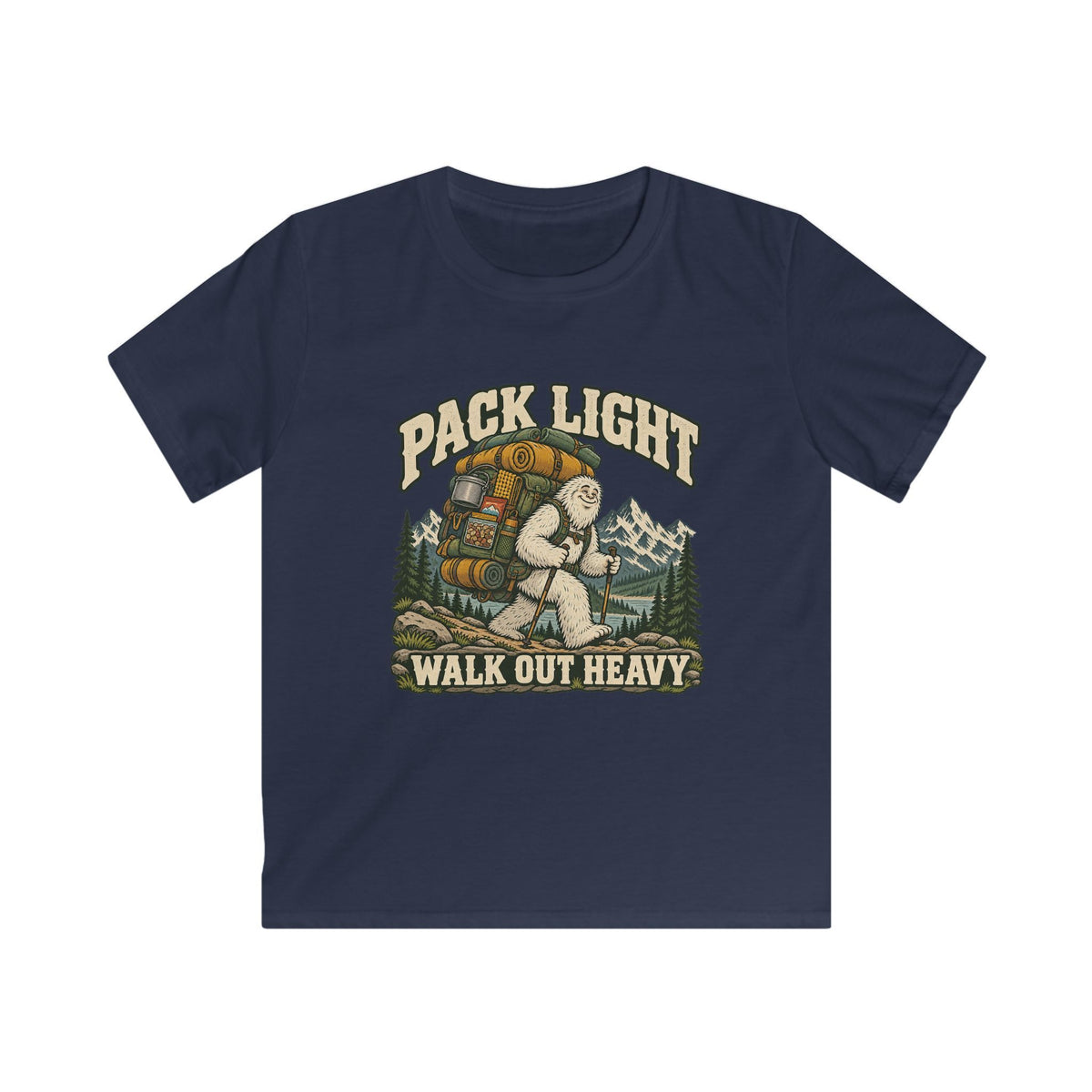 Kids Pack Light Walk Out Heavy Yeti T-shirt