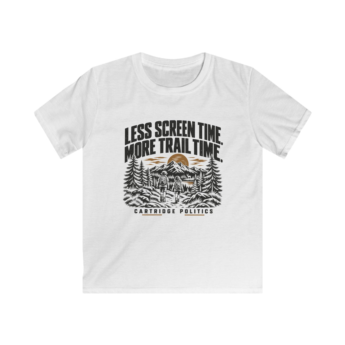 Kids Less Screen Time More Trail Time T-shirt