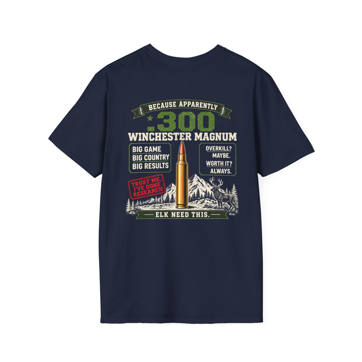 Team .300 Winchester Magnum Detailed T-shirt