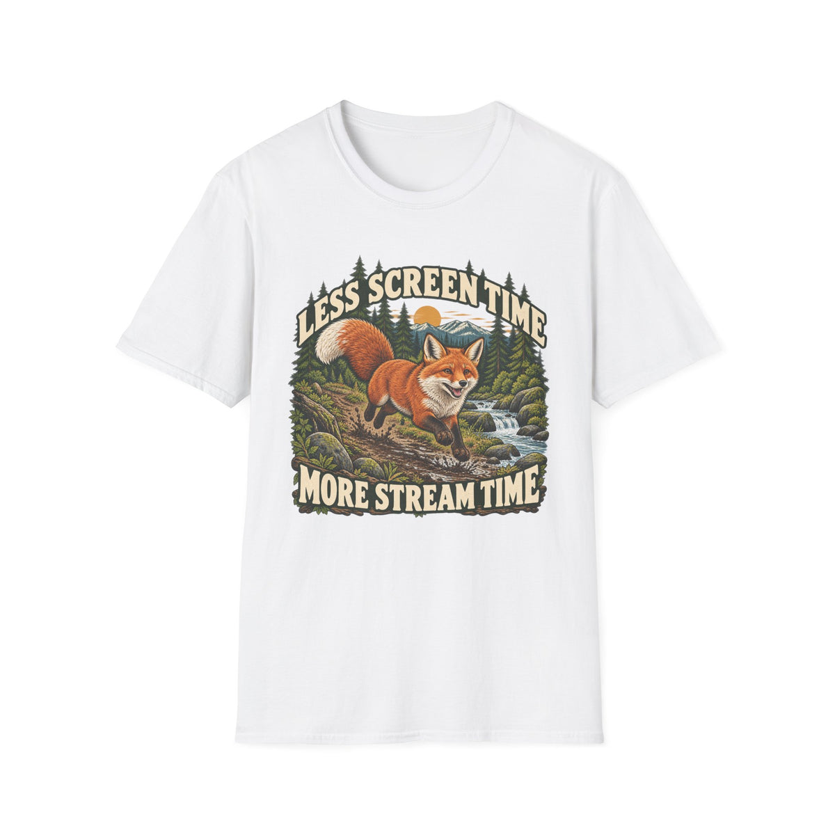 Less Screen Time Fox T-shirt