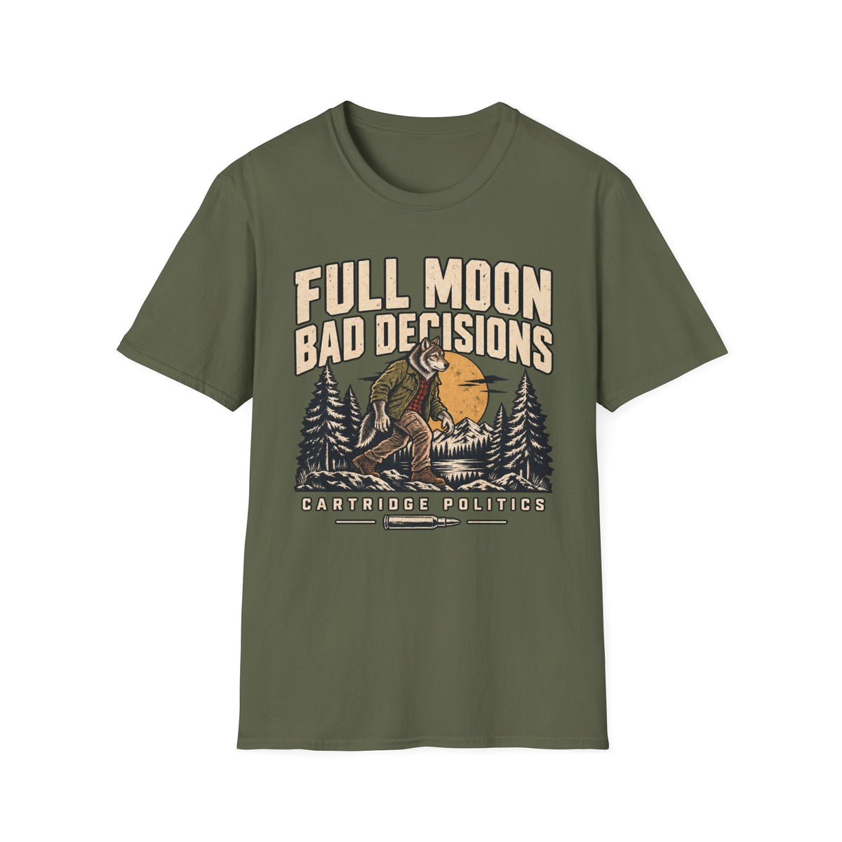 Werewolf Full Moon Bad Decisions T-shirt