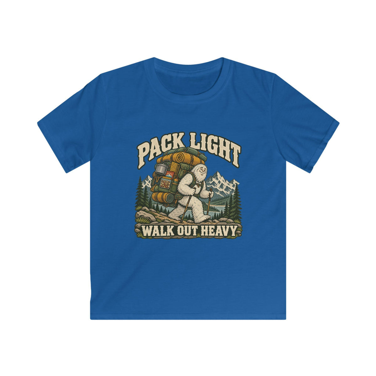 Kids Pack Light Walk Out Heavy Yeti T-shirt