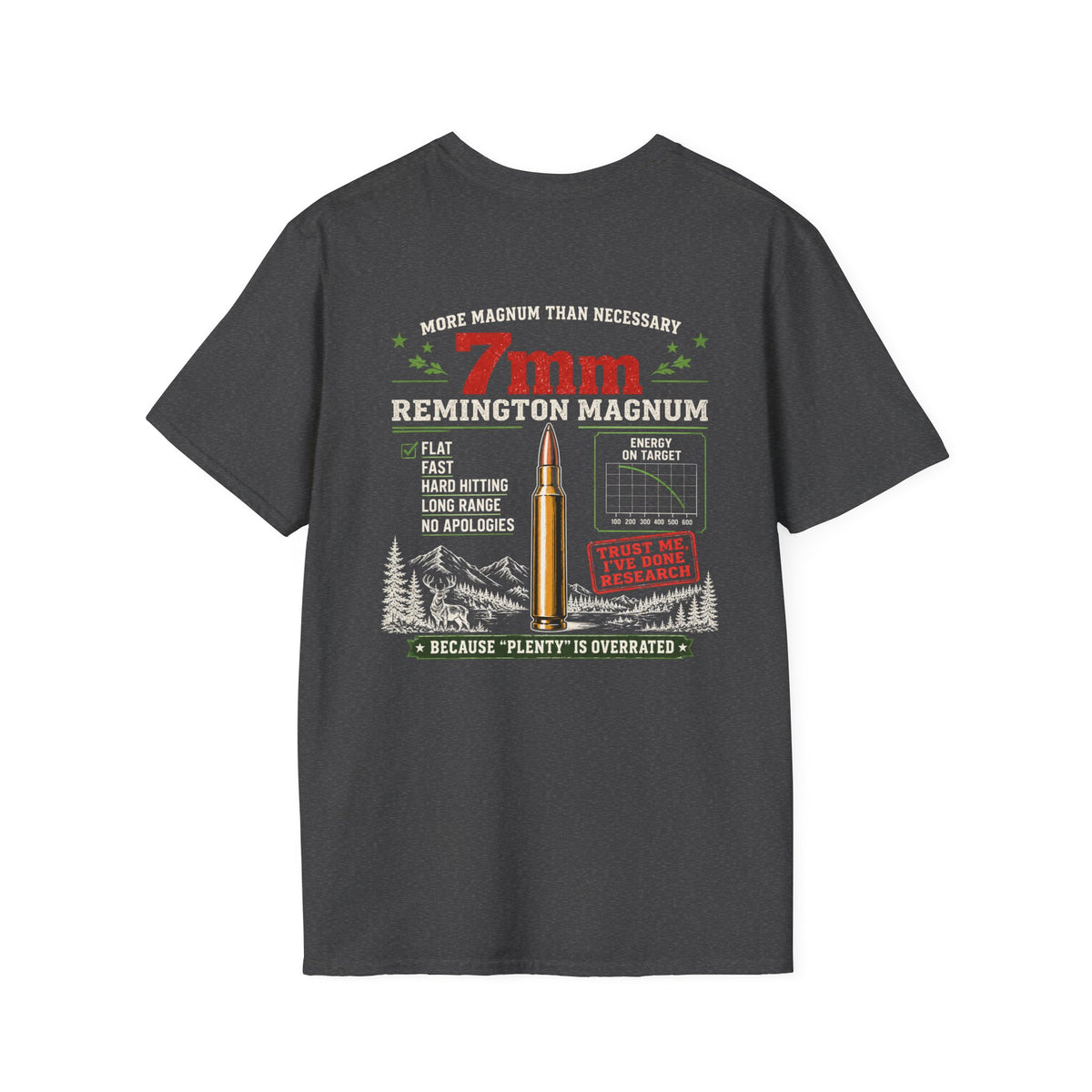 Team 7mm Remington Magnum Detailed T-shirt