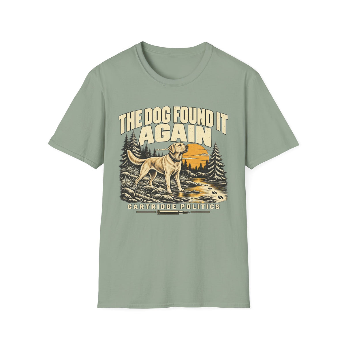 Yellow Lab Dog Found It Again T-shirt