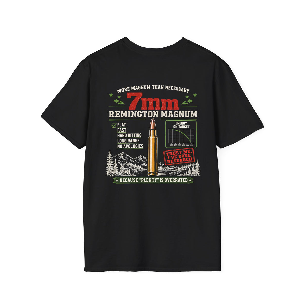 Team 7mm Remington Magnum Detailed T-shirt