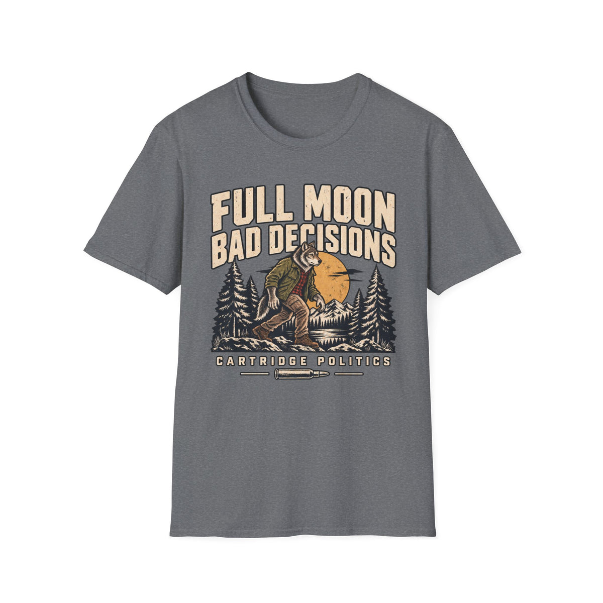 Werewolf Full Moon Bad Decisions T-shirt