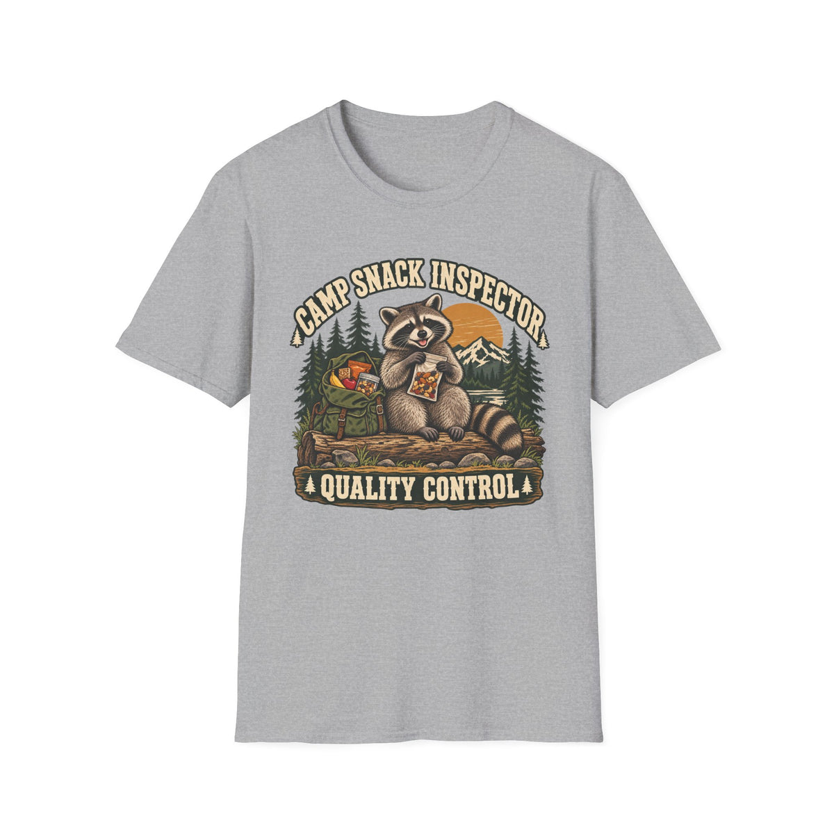 Camp Snack Inspector Raccoon T-shirt