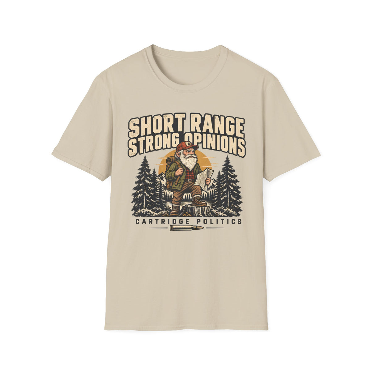 Gnome Short Range Strong Opinions T-shirt