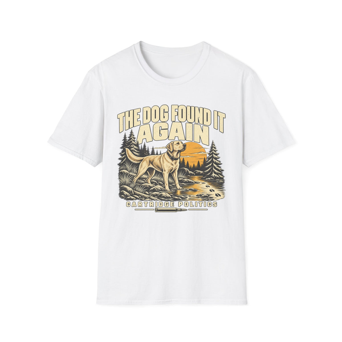 Yellow Lab Dog Found It Again T-shirt