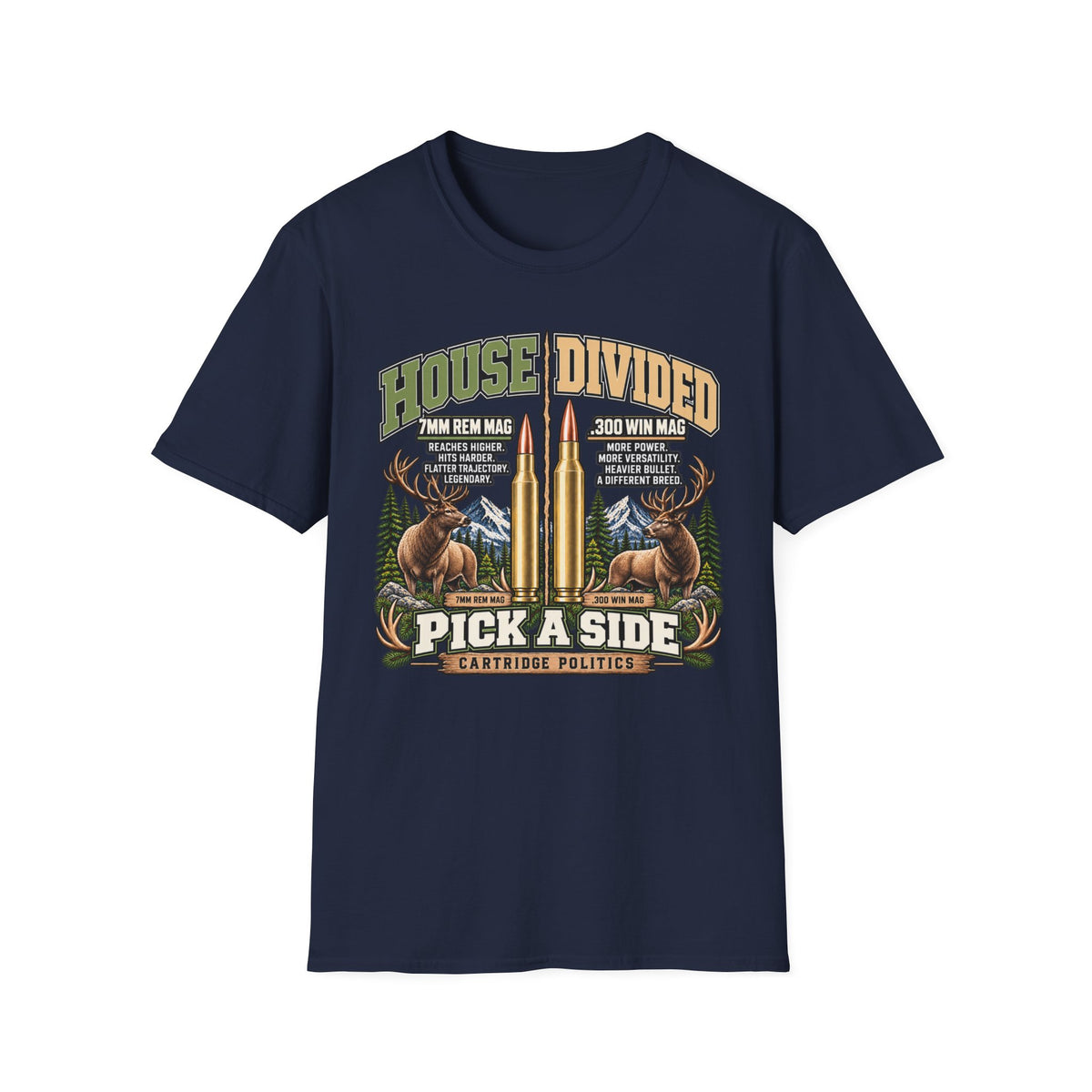 House Divided 7 Rem Mag VS 300 Win Mag T-shirt