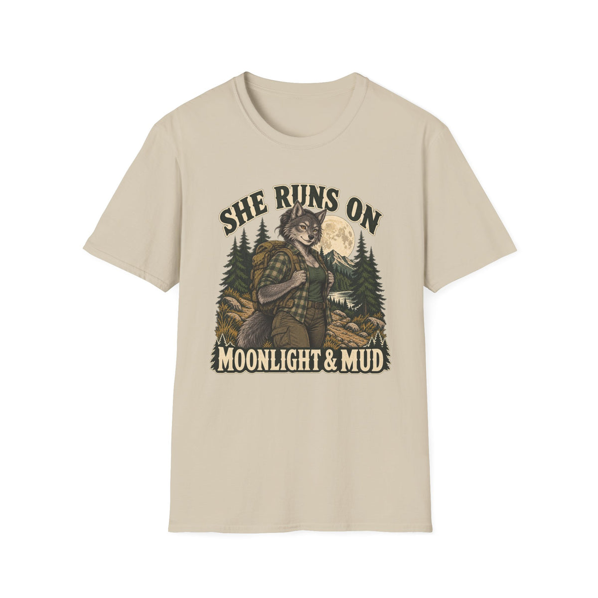 She Runs On Moonlight Werewolf T-shirt