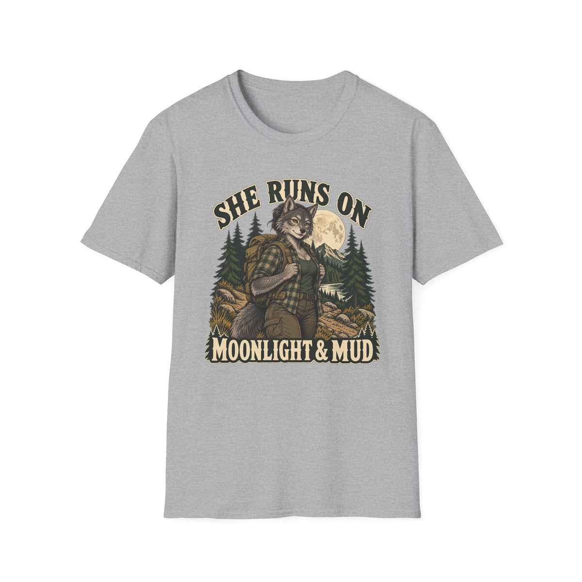 She Runs On Moonlight Werewolf T-shirt