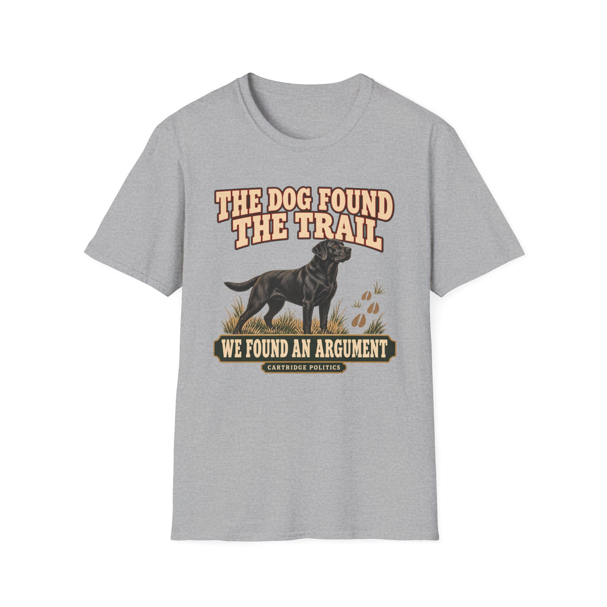 Black Lab Dog Found The Trail T-shirt