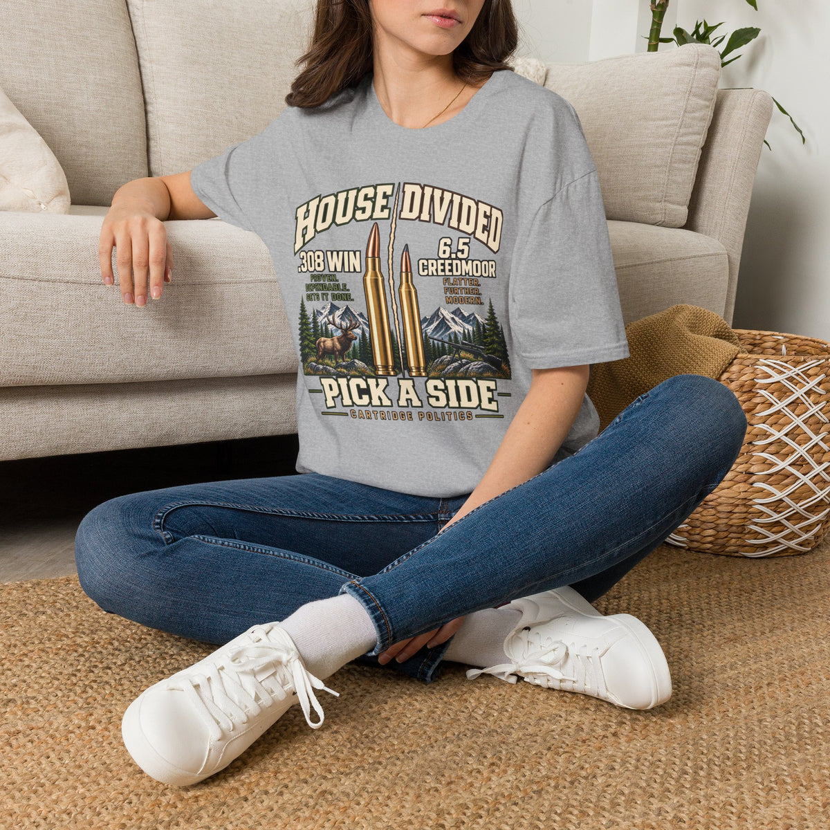 House Divided .308 VS 6.5 Creedmoor T-shirt