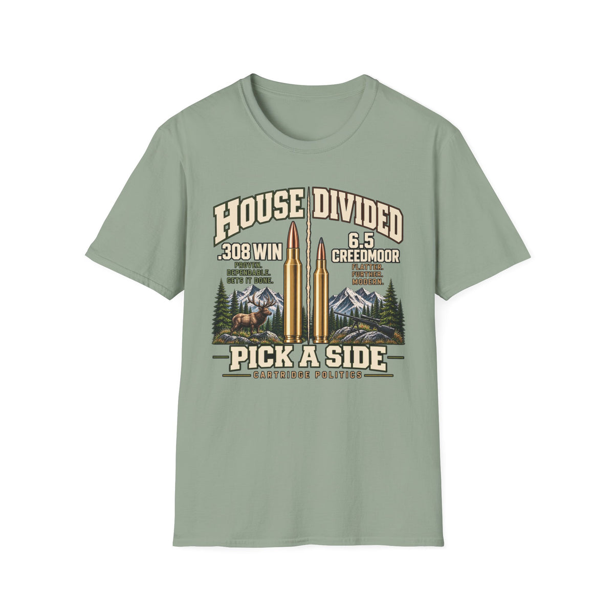 House Divided .308 VS 6.5 Creedmoor T-shirt