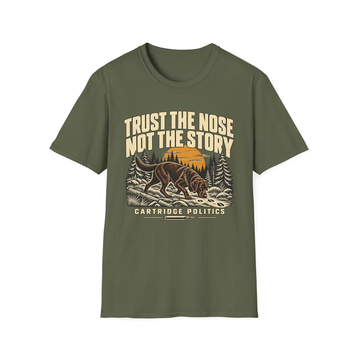 Chocolate Lab Trust the Nose Not the Story T-shirt