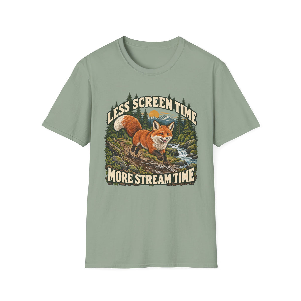 Less Screen Time Fox T-shirt