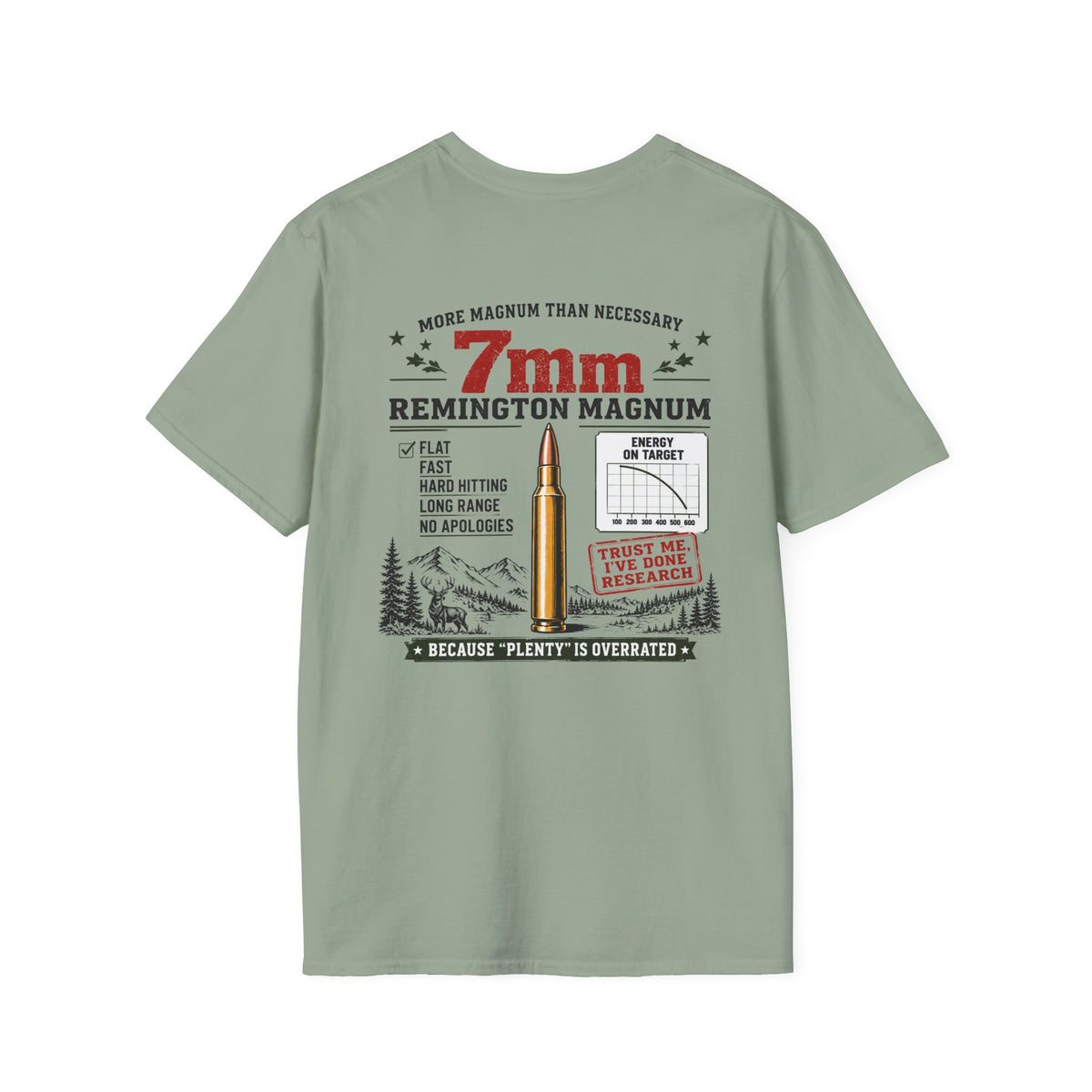 Team 7mm Remington Magnum Detailed T-shirt