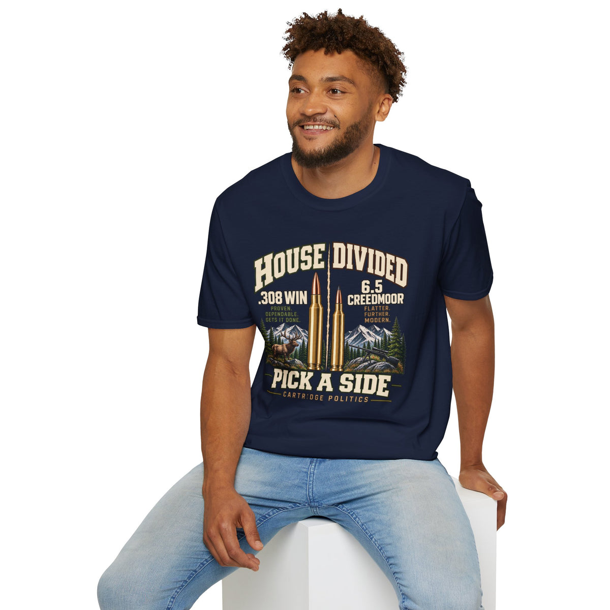 House Divided .308 VS 6.5 Creedmoor T-shirt
