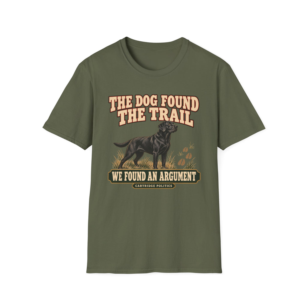 Black Lab Dog Found The Trail T-shirt