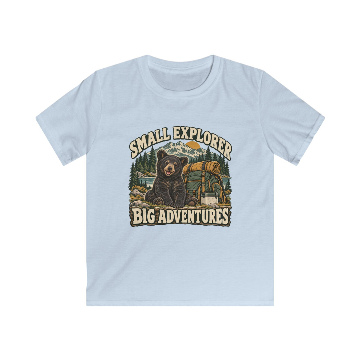 Kids Small Explorer Big Adventures Bear T-shirt