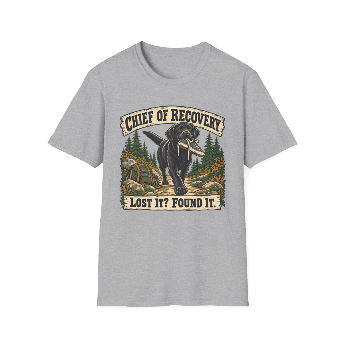 Black Lab Chief of Recovery Found It T-shirt