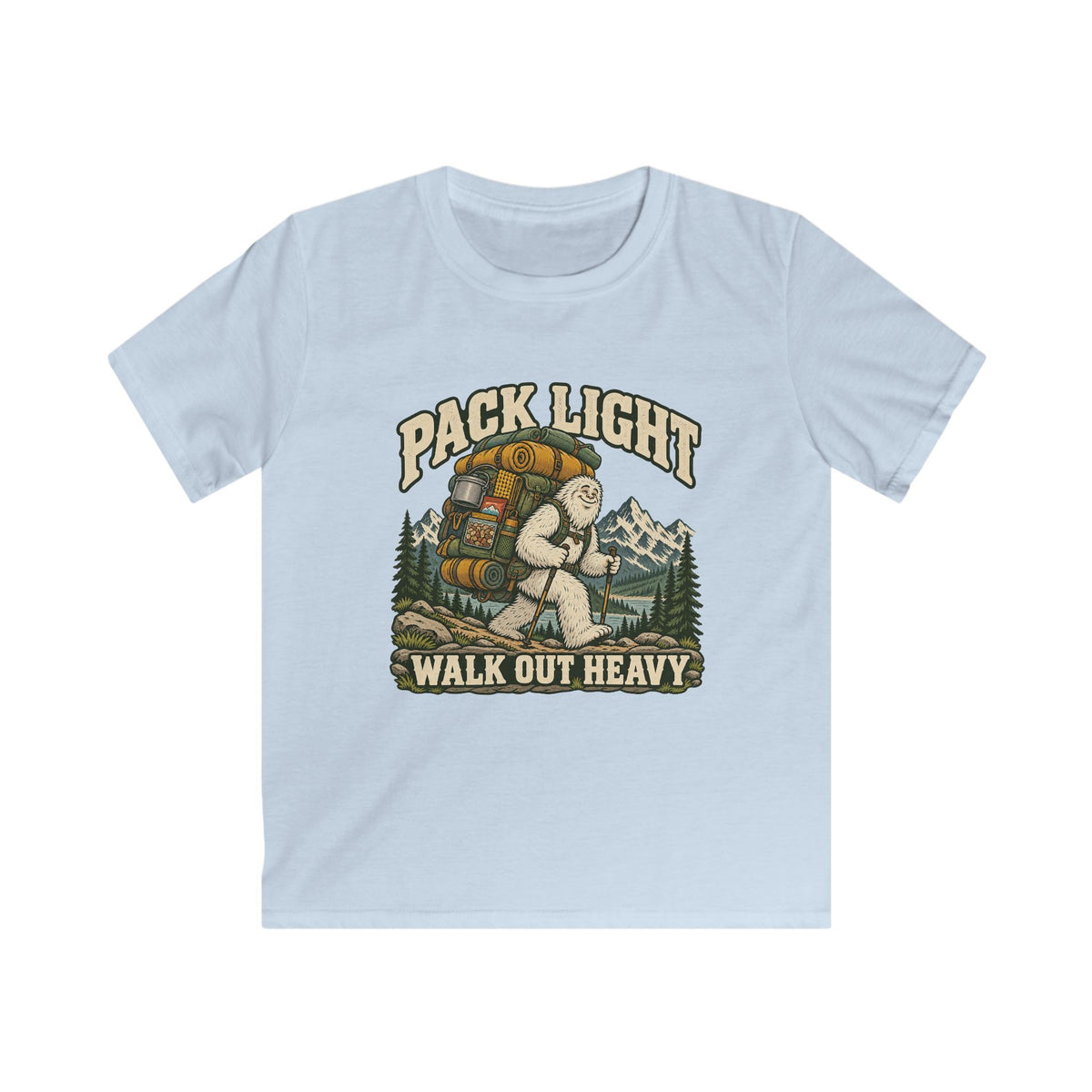 Kids Pack Light Walk Out Heavy Yeti T-shirt