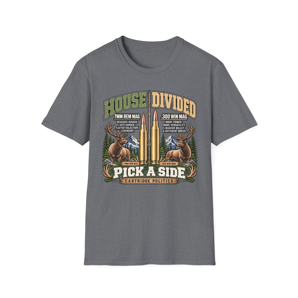 House Divided 7 Rem Mag VS 300 Win Mag T-shirt