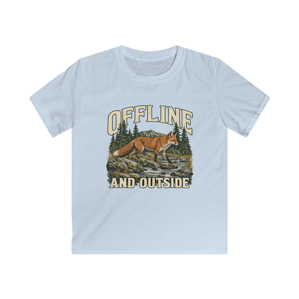 Kids Offline And Outside Fox T-shirt