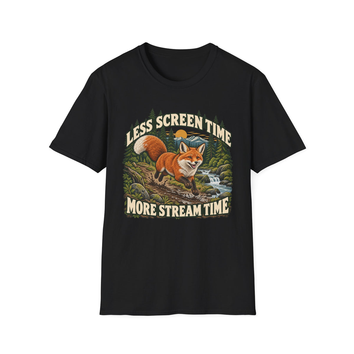 Less Screen Time Fox T-shirt
