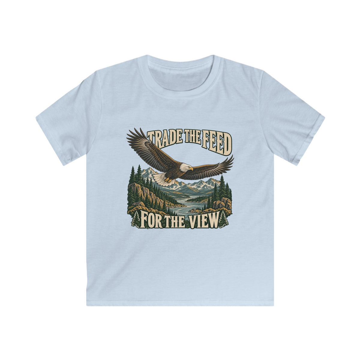 Kids Trade The Feed For The View Eagle T-shirt
