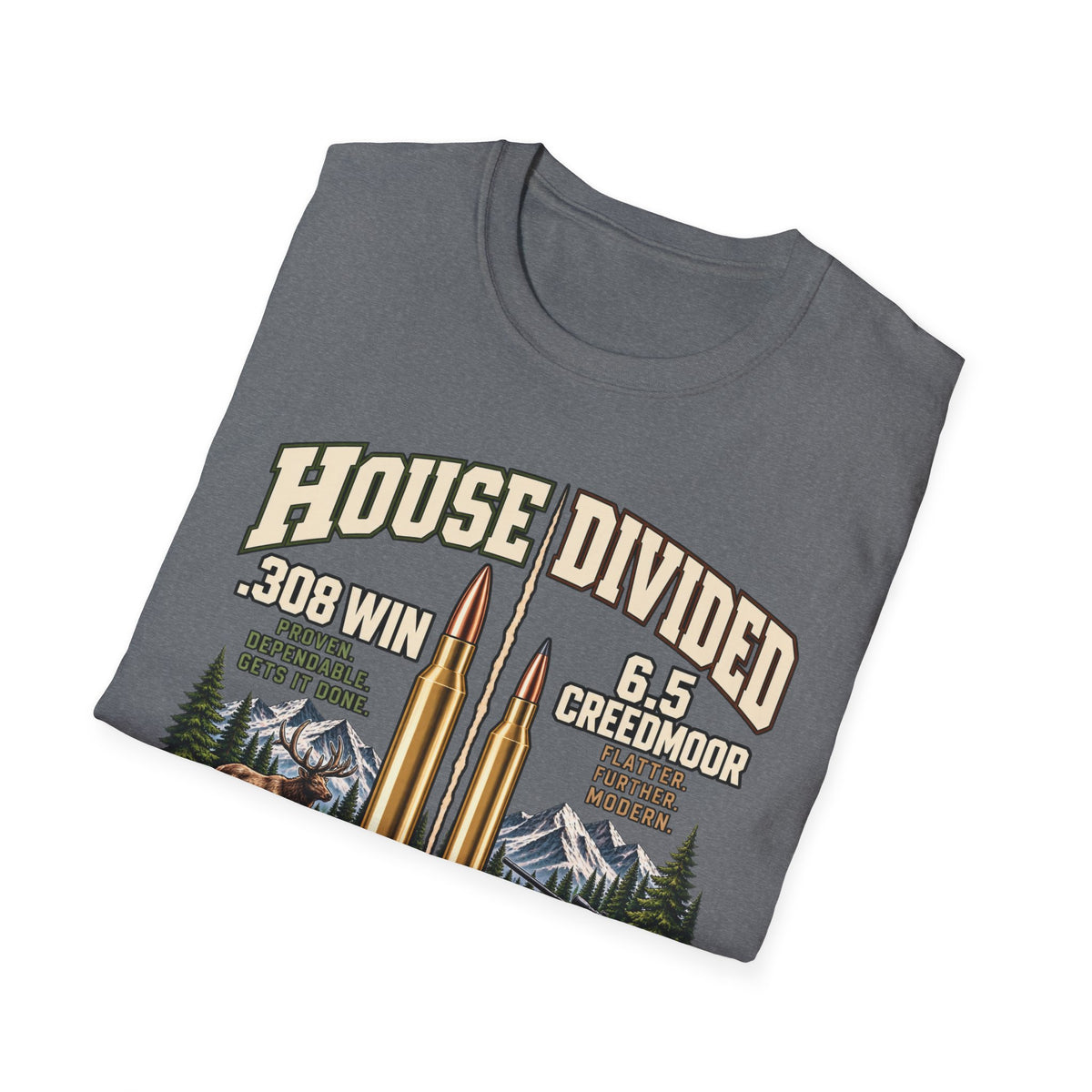 House Divided .308 VS 6.5 Creedmoor T-shirt