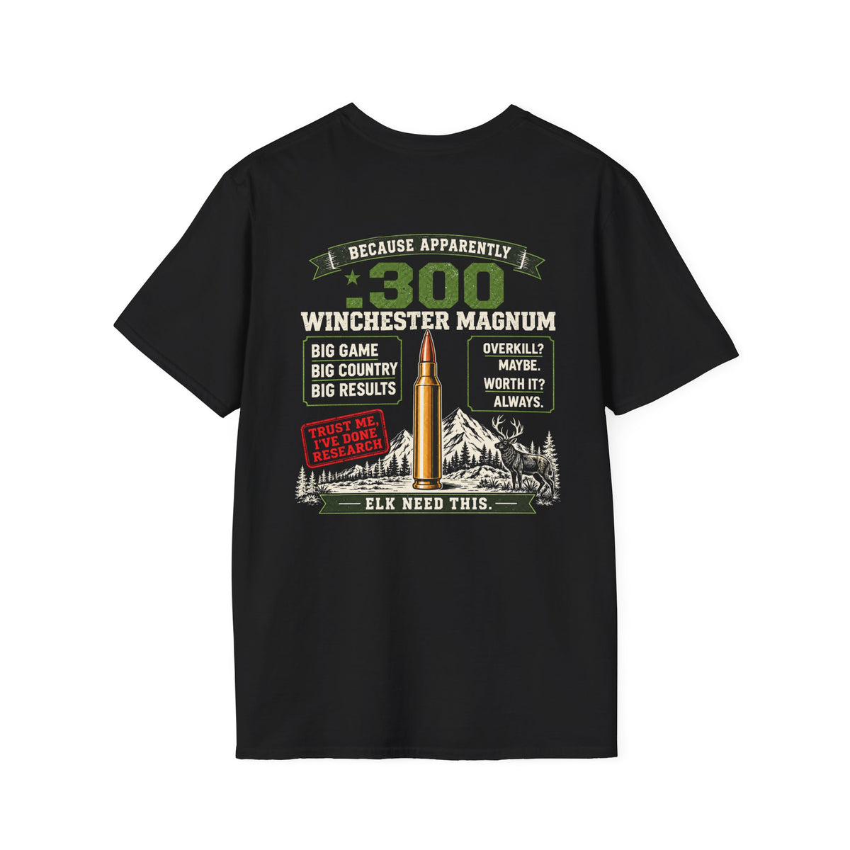 Team .300 Winchester Magnum Detailed T-shirt