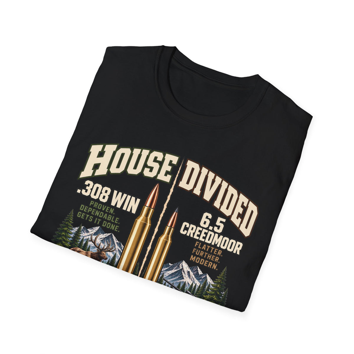House Divided .308 VS 6.5 Creedmoor T-shirt