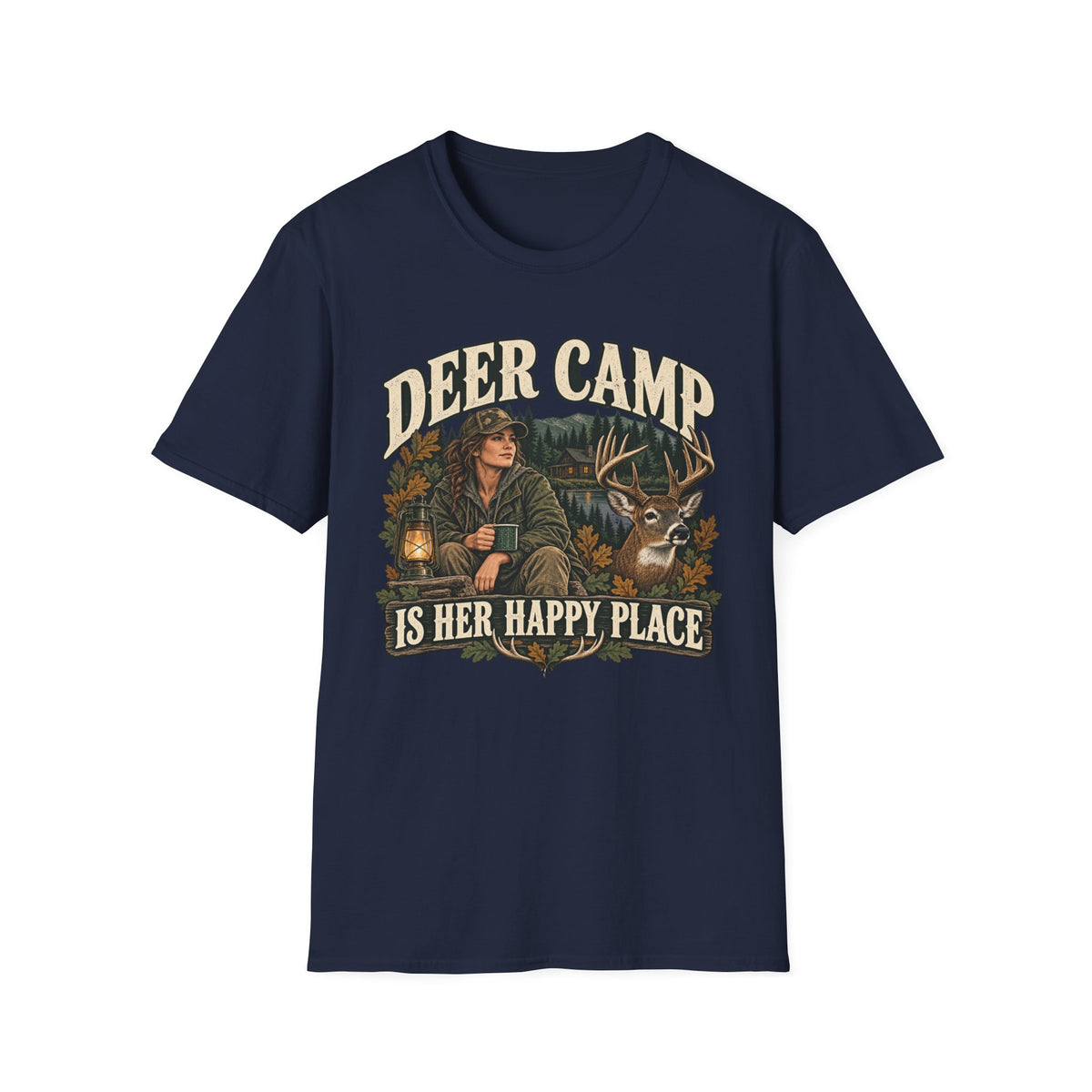 Deer Camp Is Her Happy Place T-shirt