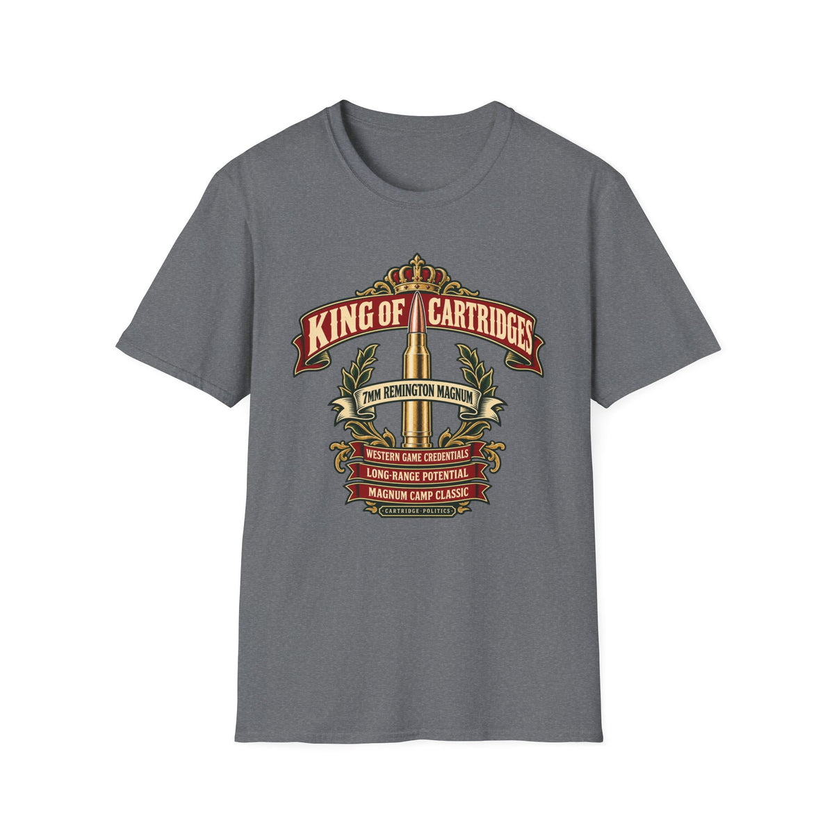 King of Cartridges 7mm Remington Magnum T-shirt