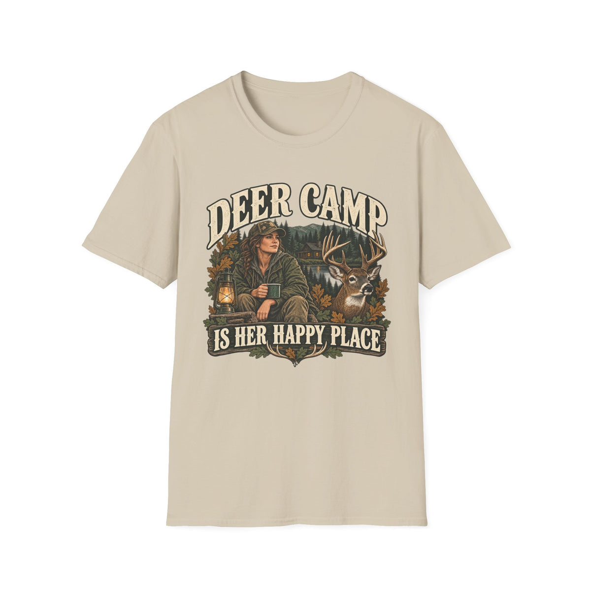 Deer Camp Is Her Happy Place T-shirt