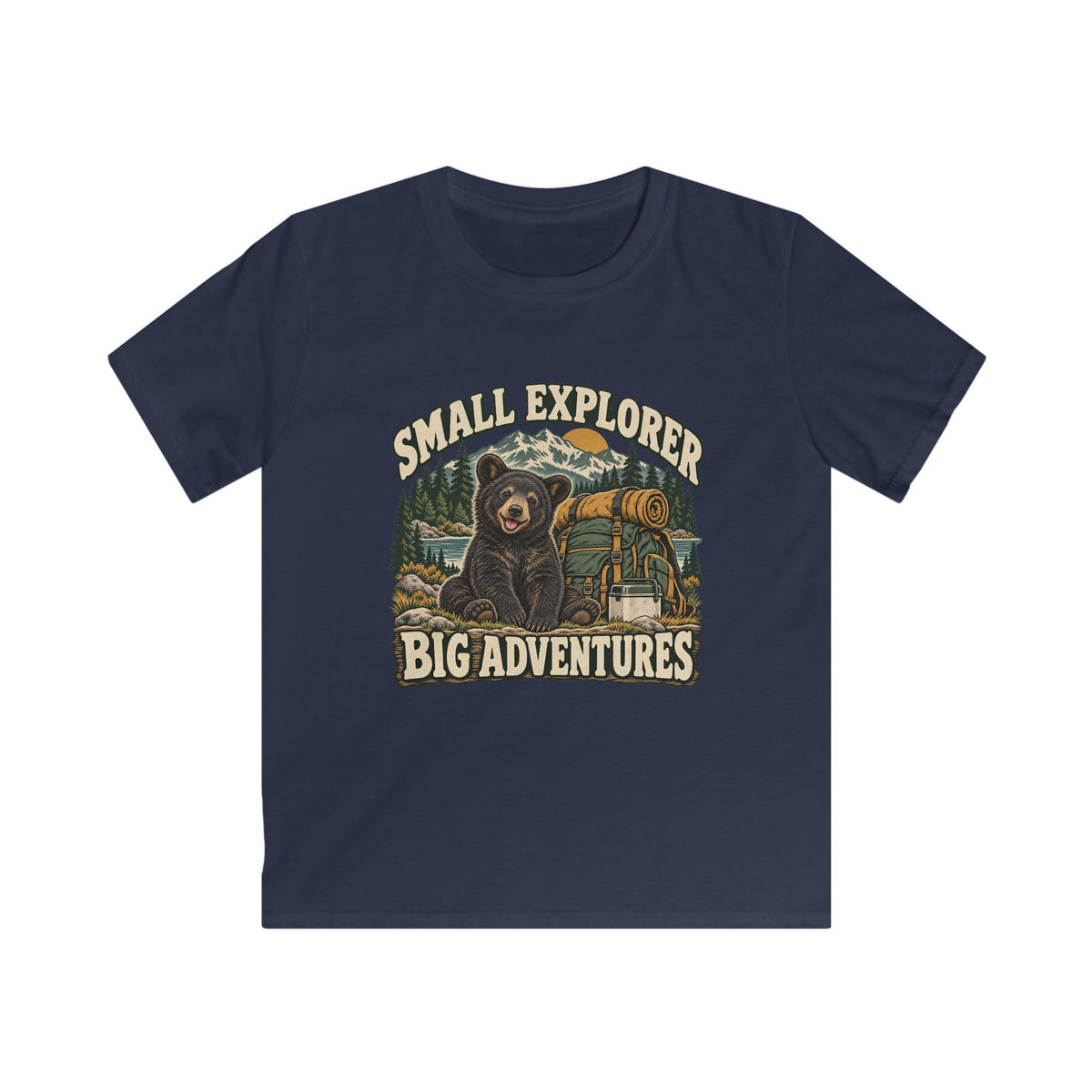 Kids Small Explorer Big Adventures Bear T-shirt
