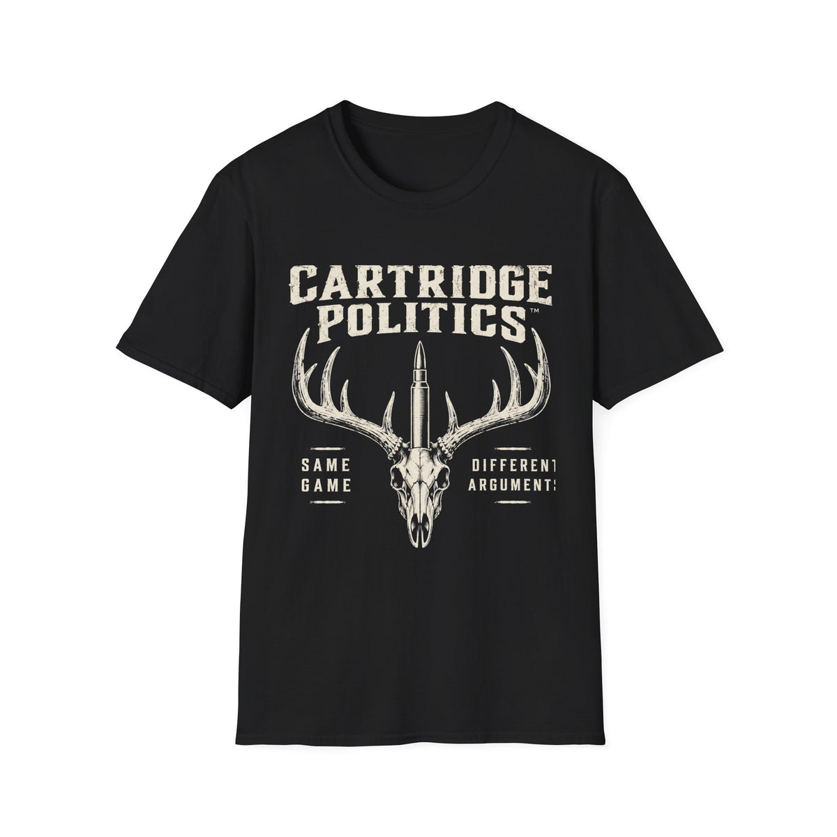 Cartridge Politics Same Game Different Arguments T-shirt
