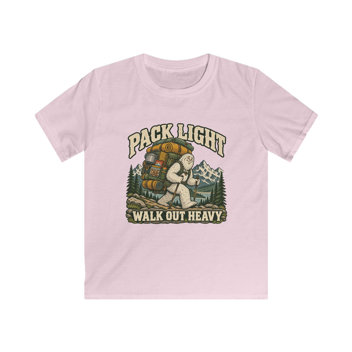 Kids Pack Light Walk Out Heavy Yeti T-shirt