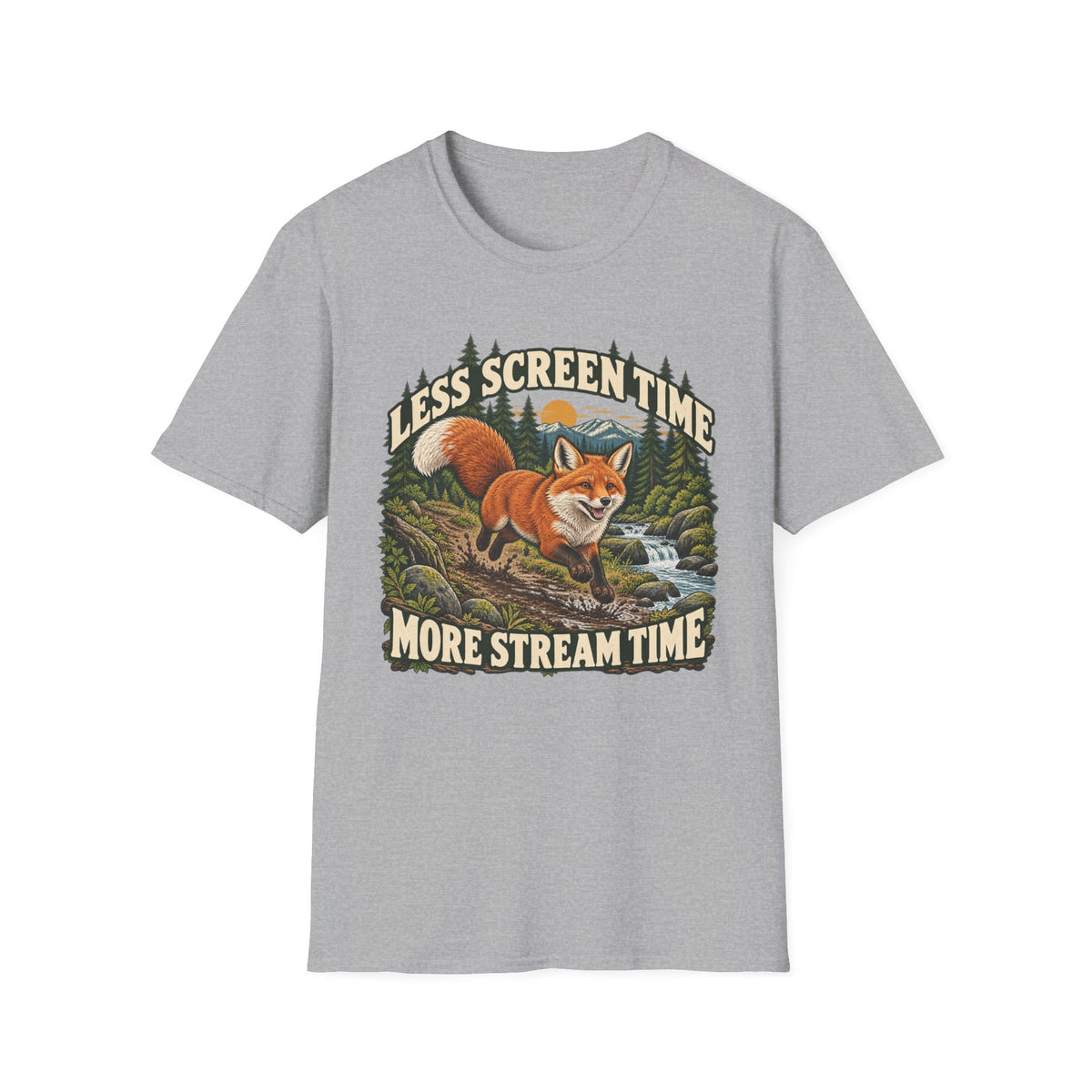 Less Screen Time Fox T-shirt