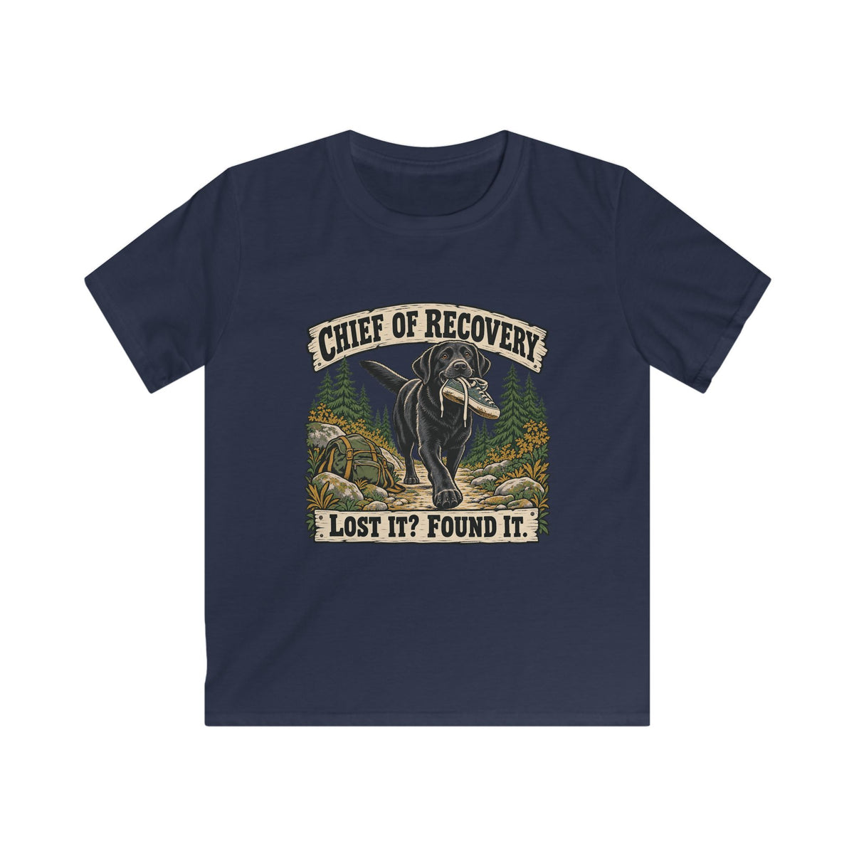 Kids Chief of Recovery Black Lab T-shirt
