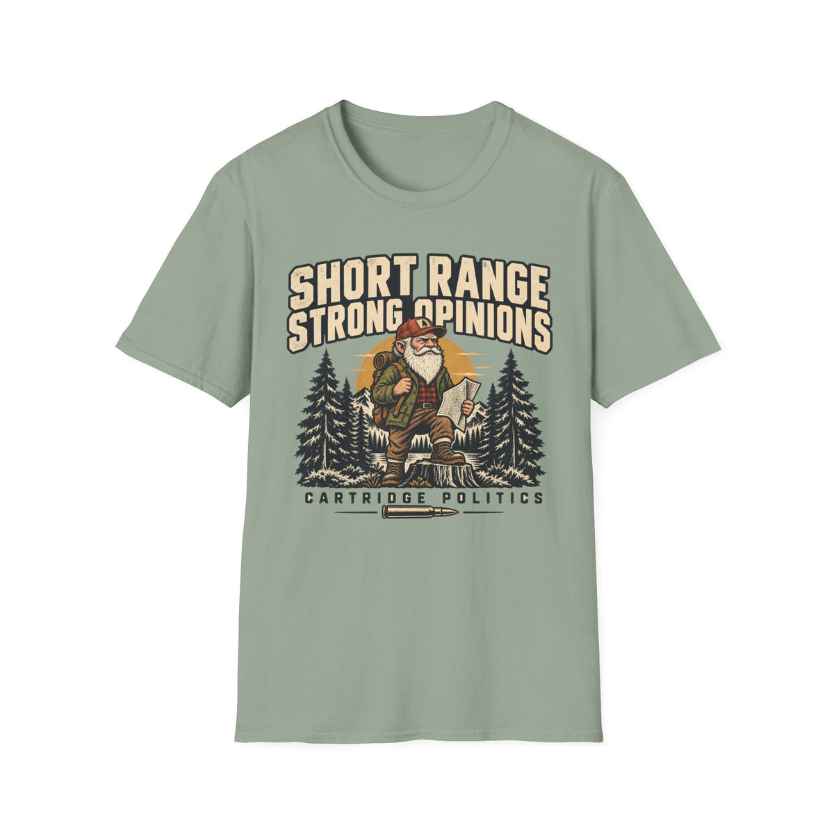 Gnome Short Range Strong Opinions T-shirt