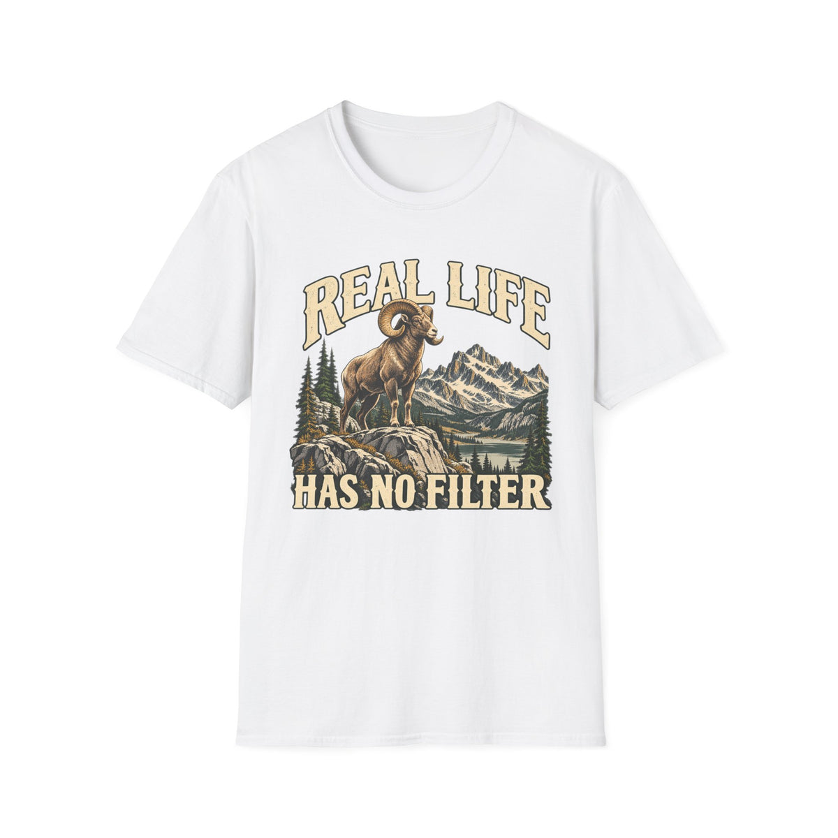 Real Life Has No Filter Big Horn Sheep T-shirt