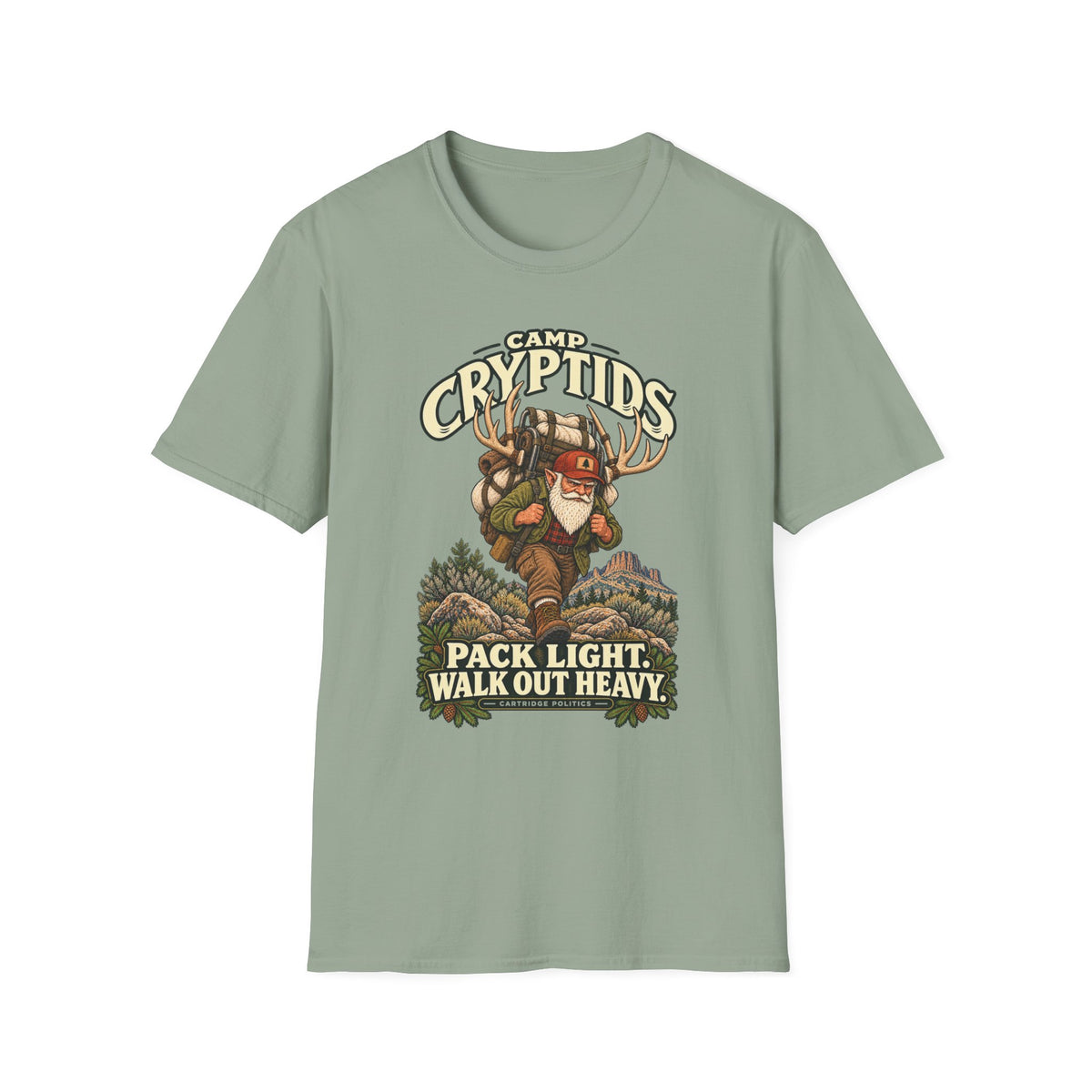 Camp Cryptid Gnome Packout T-shirt