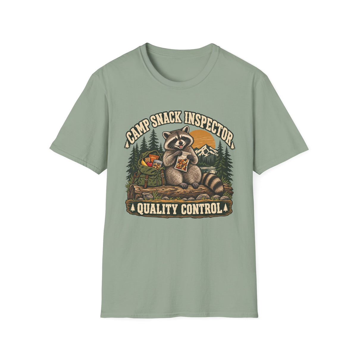 Camp Snack Inspector Raccoon T-shirt