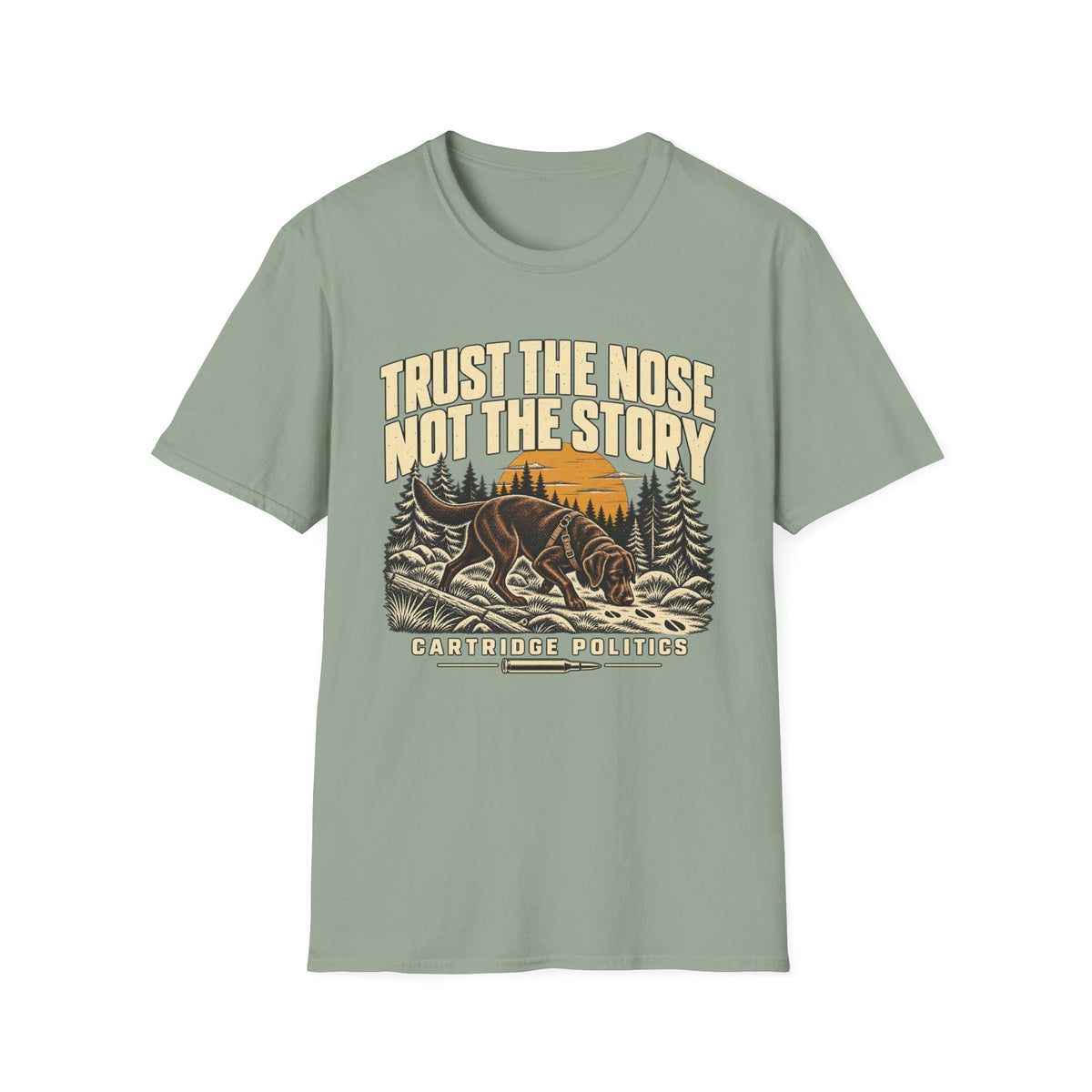 Chocolate Lab Trust the Nose Not the Story T-shirt