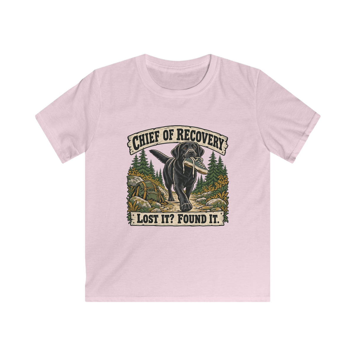 Kids Chief of Recovery Black Lab T-shirt